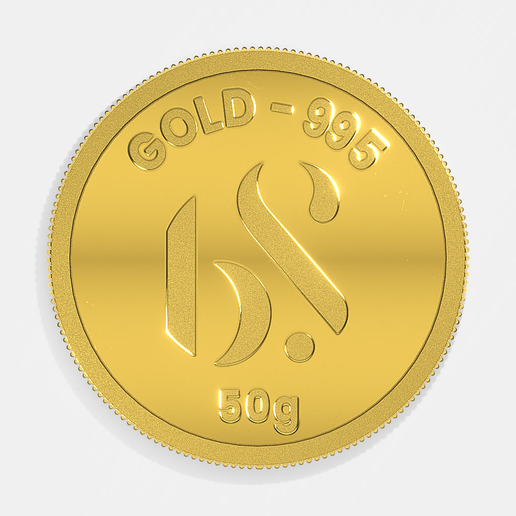 50 gram 24 KT Gold Coin