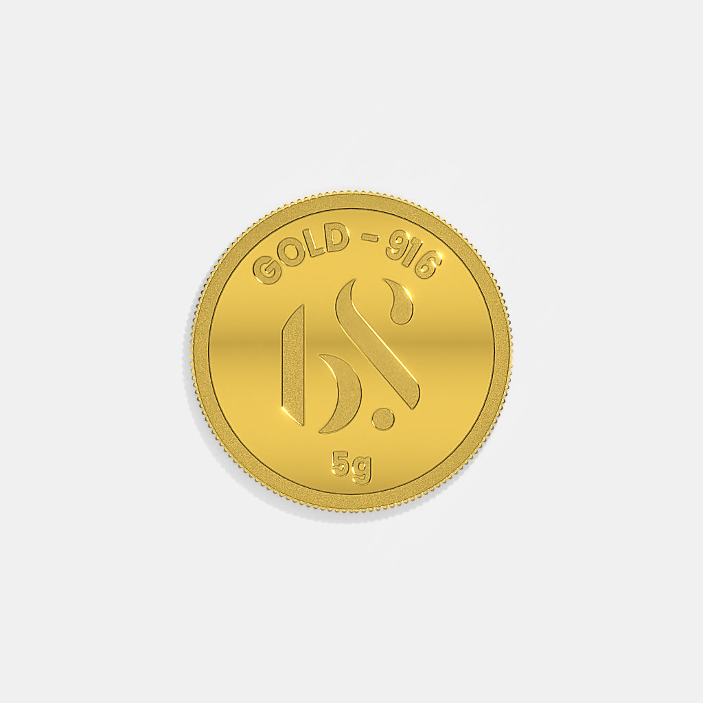 5 gram 22 KT Gold Coin