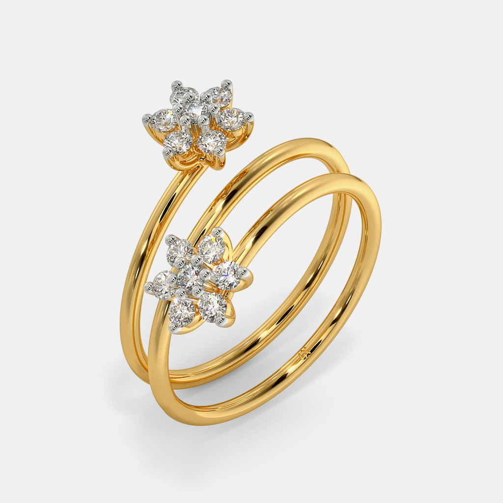 The Dual Sparkling Spiral Ring