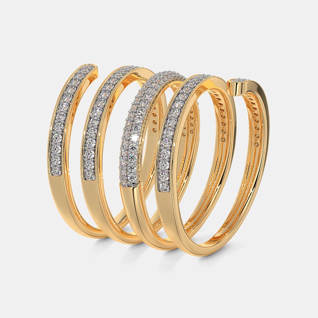 Spiral gold ring with price cheap