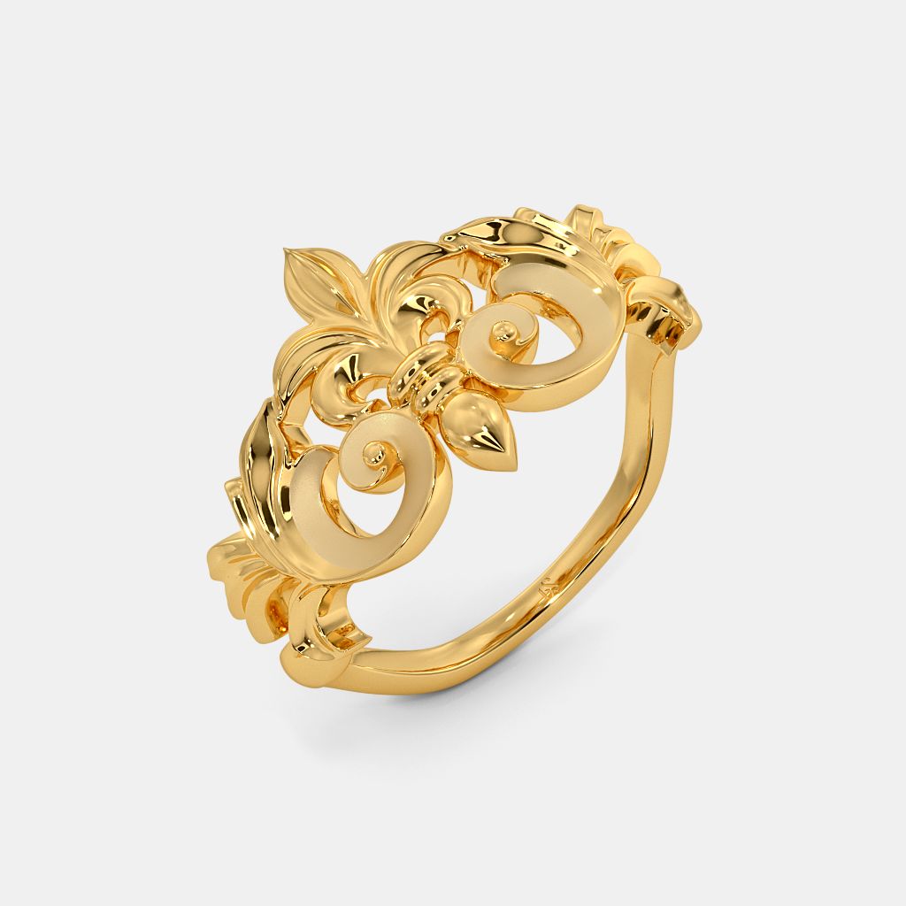 Buy quality 22k Gold Plain Layered Ring in Noida