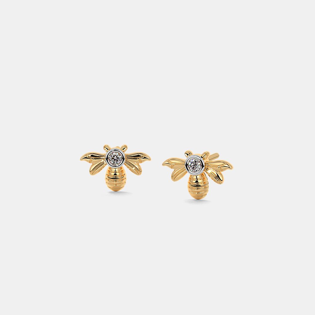 Bee top ear studs