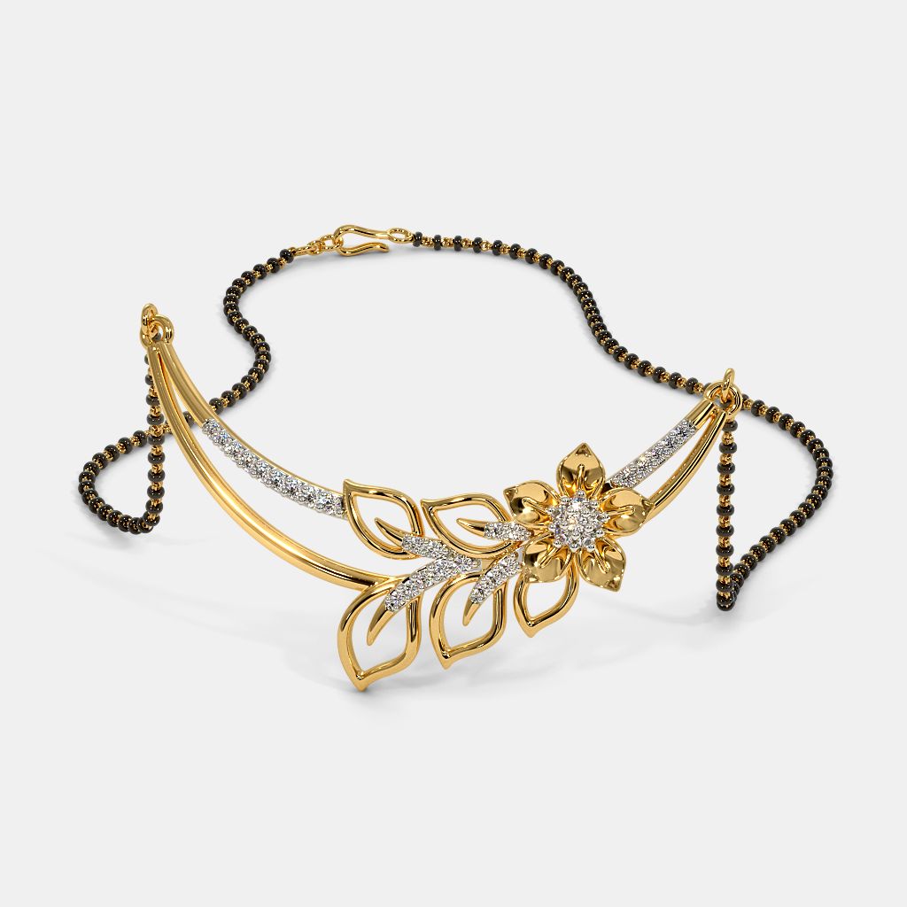 Blue stone mangalsutra hot sale pendant