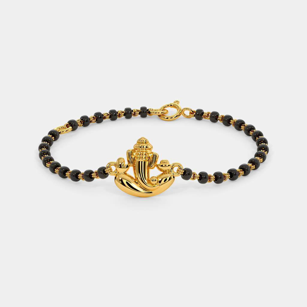 22k Gold Bracelet Beads Chakra Design Bracelet in 22kt Gold 