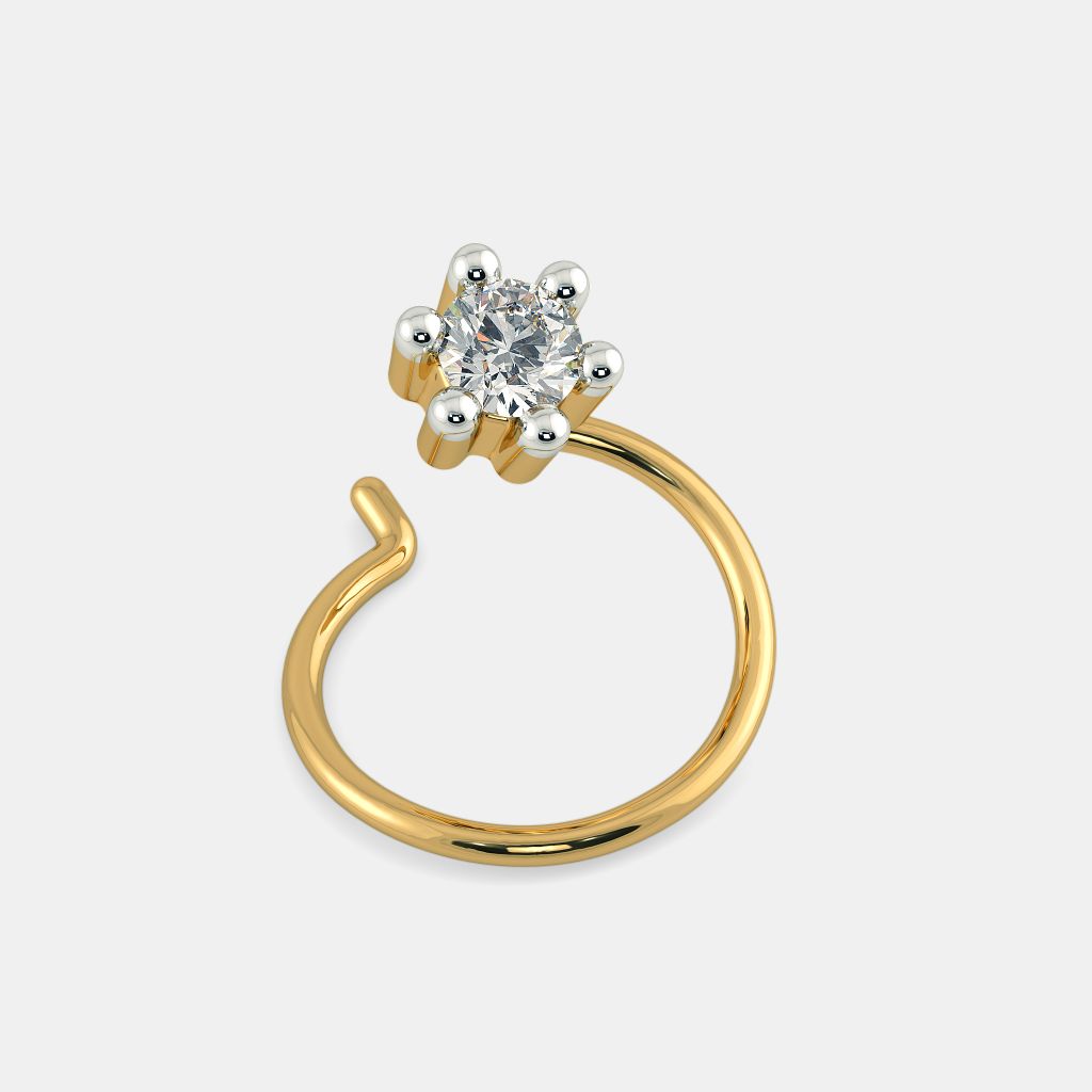Blue stone diamond nose pin clearance