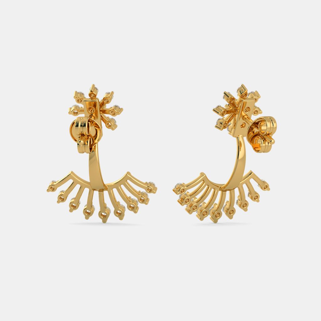 Front back earrings gold store