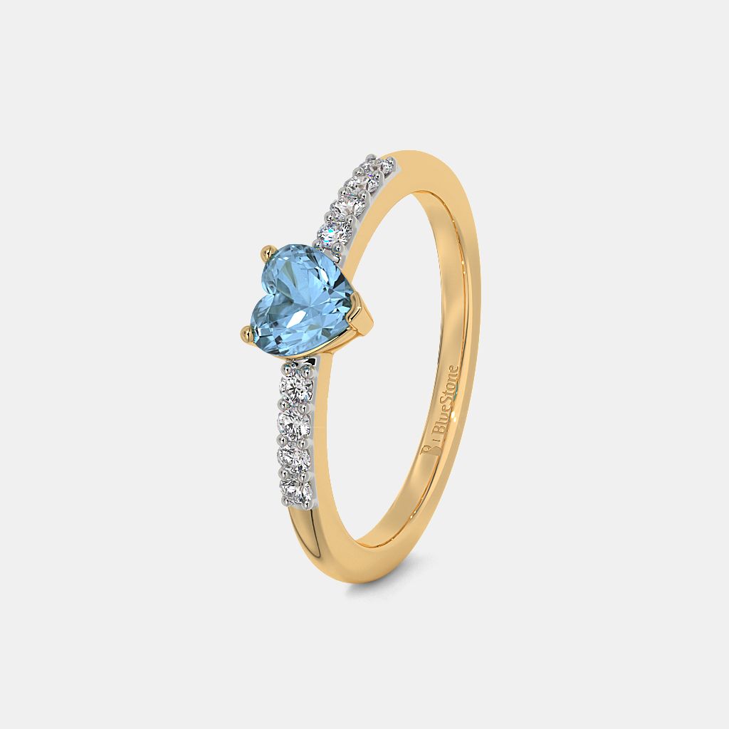 Blue stone diamond ring hotsell
