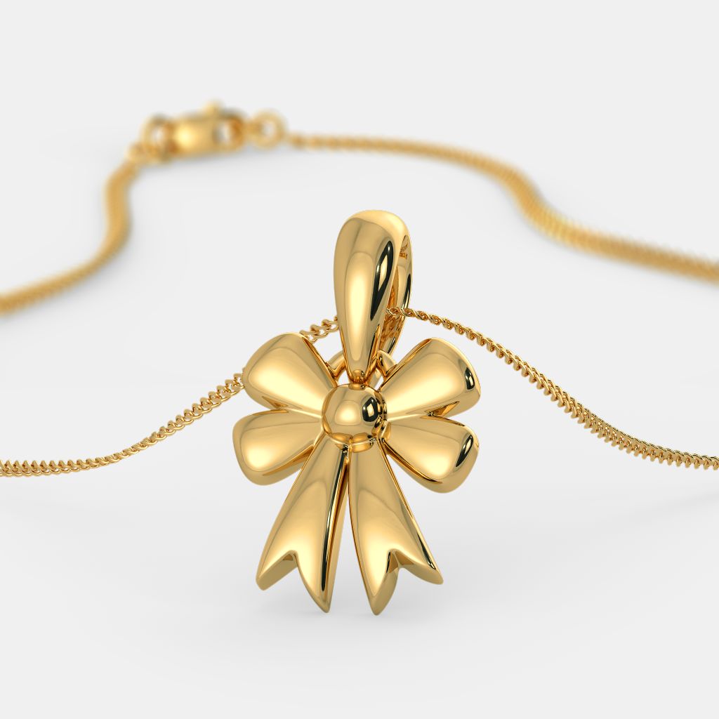 The Lovely Bow Pendant For Kids BlueStone