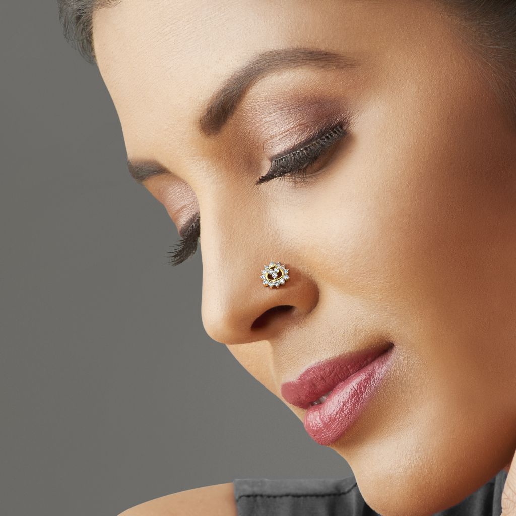 Bluestone diamond nose pin on sale