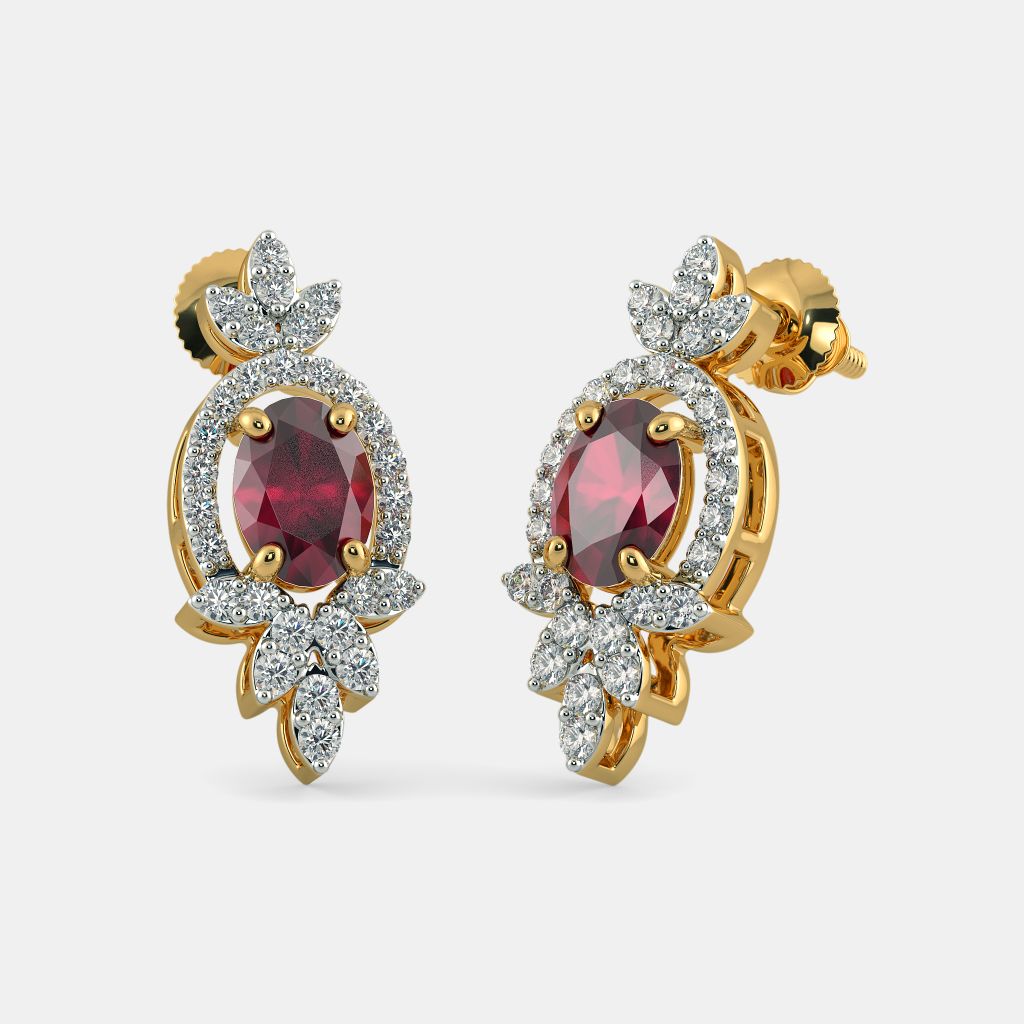 Ruby stud earrings by bluestone shop