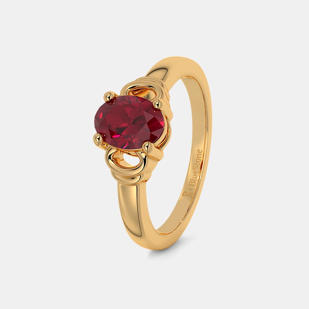 Designer Platinum Hear Ruby Diamond Ring for Women JL PT R8190