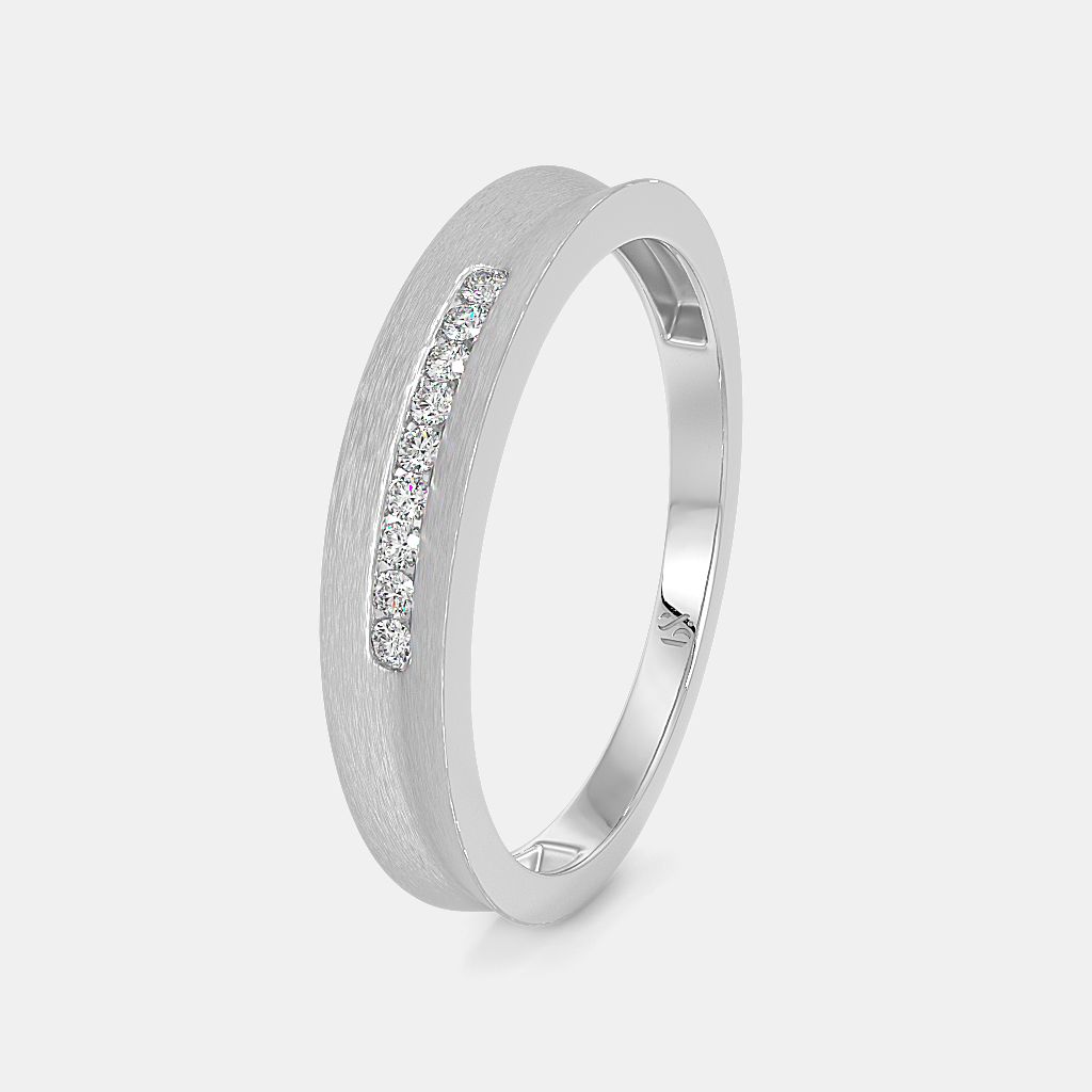 Bluestone Platinum Band With Diamonds The Kensei Band For Him