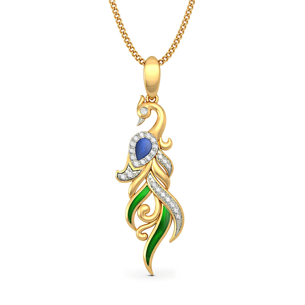 Feather gold pendant new arrivals