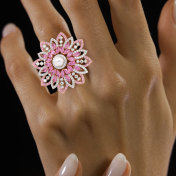The Blush Aurora Cocktail Ring - thumb 2