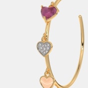 The Marillesse Heart Dangle Hoop Earrings - thumb 3