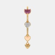 The Marillesse Heart Dangle Hoop Earrings - thumb 5