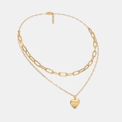 The Lennan Heart Layered Necklace - thumb 7