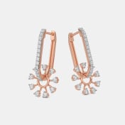 The Bloom Spin Dangle Hoop Earrings - thumb 4