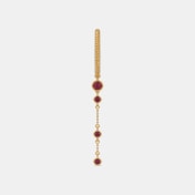 The Ruby Loop Dangle Hoop Earrings - thumb 3