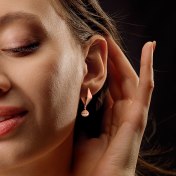 The Stamp Drop Huggie Earrings - thumb 3