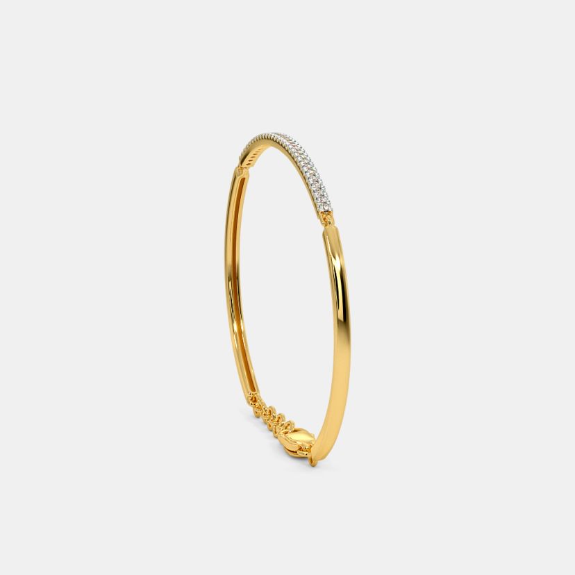 The Xari Oval Bangle - Angle View 2