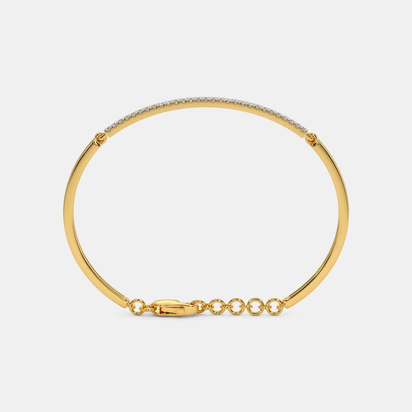 The Xari Oval Bangle - Side View
