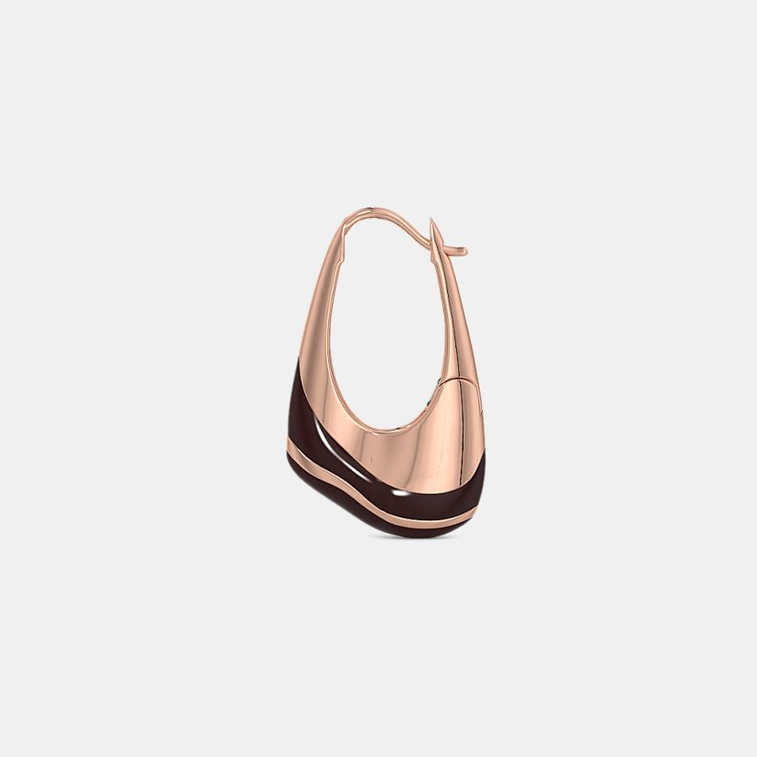 The Mocha Wave Hoop Earrings - image 8