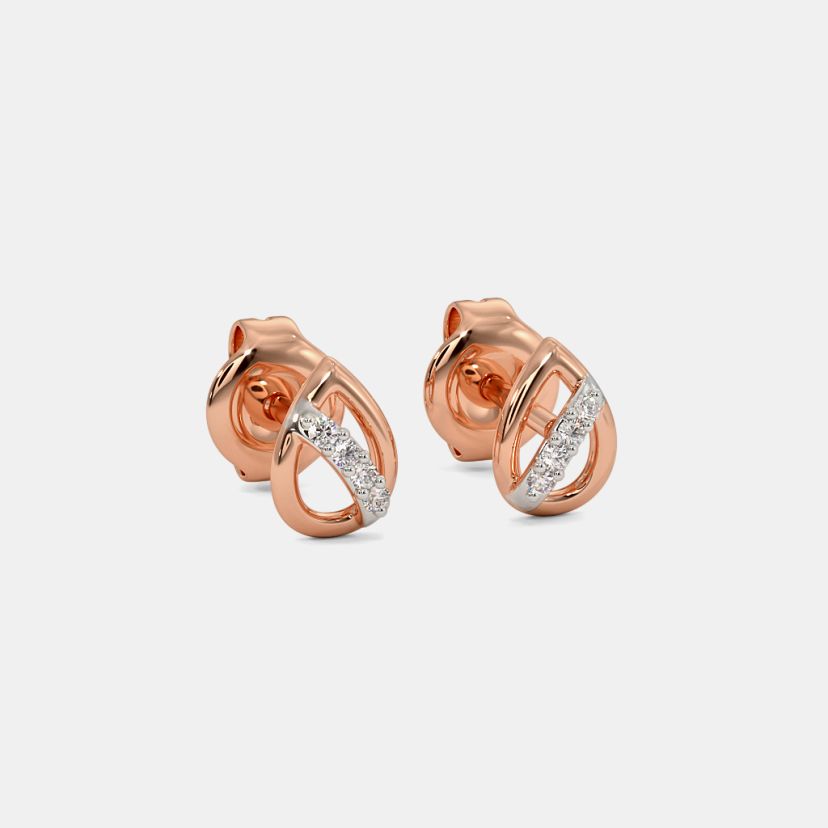 The Dory Multi Pierced Stud Earrings - Angle View 1