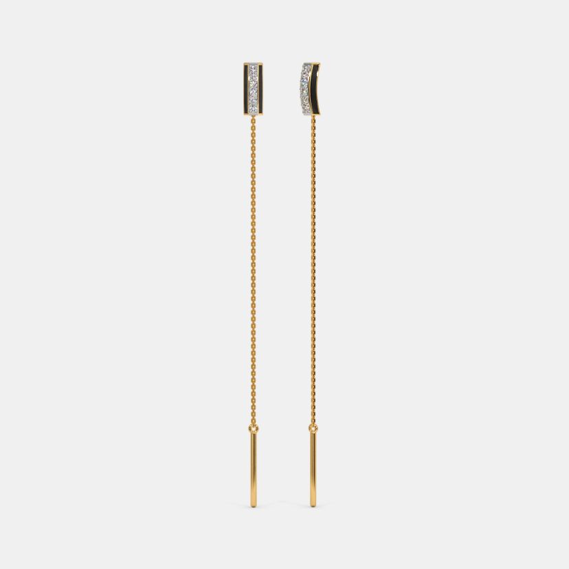 The Noir Bling Sui Dhaga Earrings - image 1