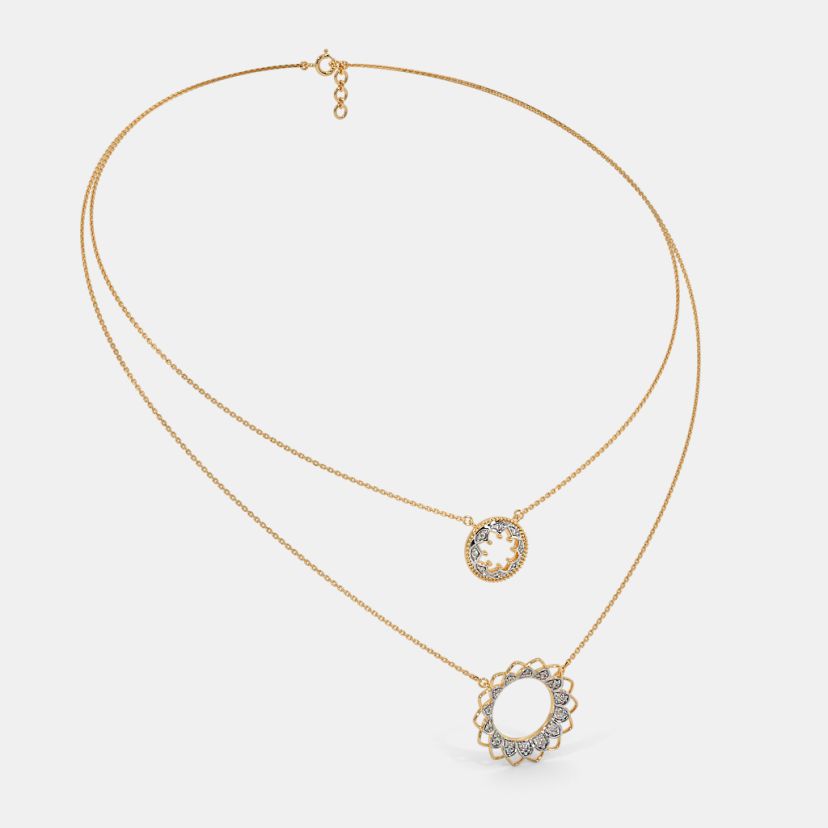 The Circle Around Petal Necklace - Detail View