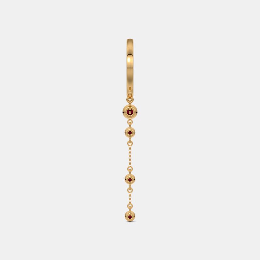 The Ruby Loop Dangle Hoop Earrings - image 6