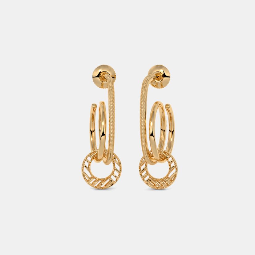 The Devanya Dangle Hoop Earrings - image 1