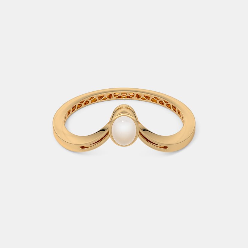 The Celina Moonstone Chevron Ring - image 7