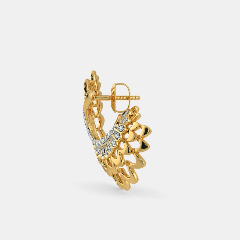 The Kalapi Feather Orange Peel Earrings - image 4
