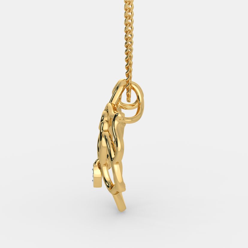 The Zinnia Pendant - Angle View 1