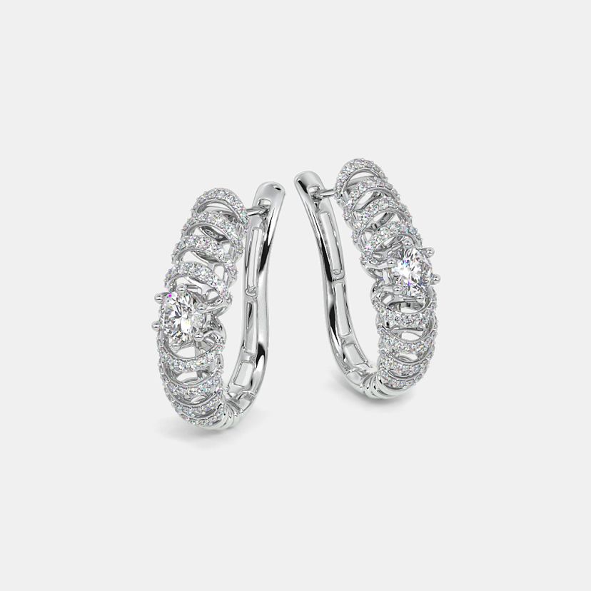 The Sheona Solitaire Hoop Earrings - image 6