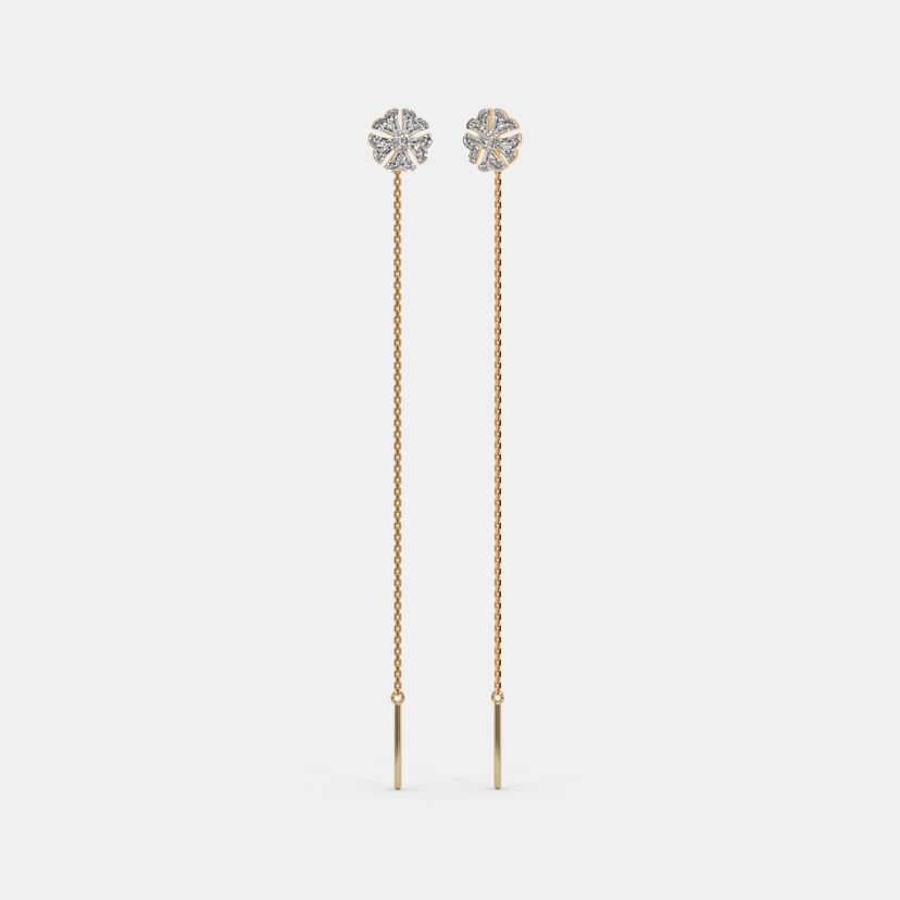 Simple sui outlet dhaga gold earrings