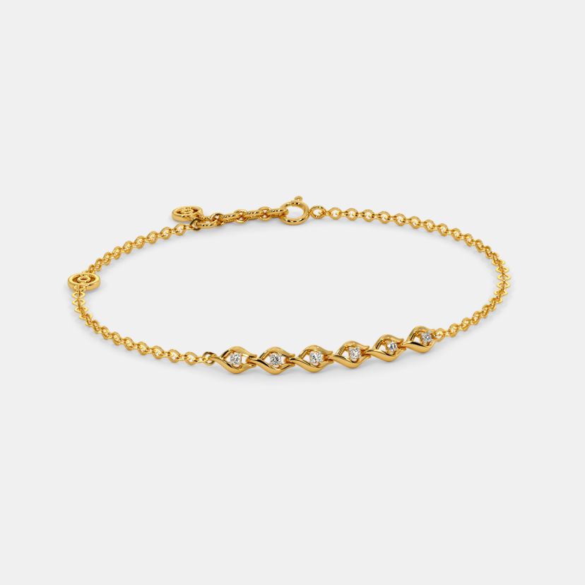Yellow Gold Bead Bracelet with Pave Peace Sign Charm — Cindy Ensor Designs