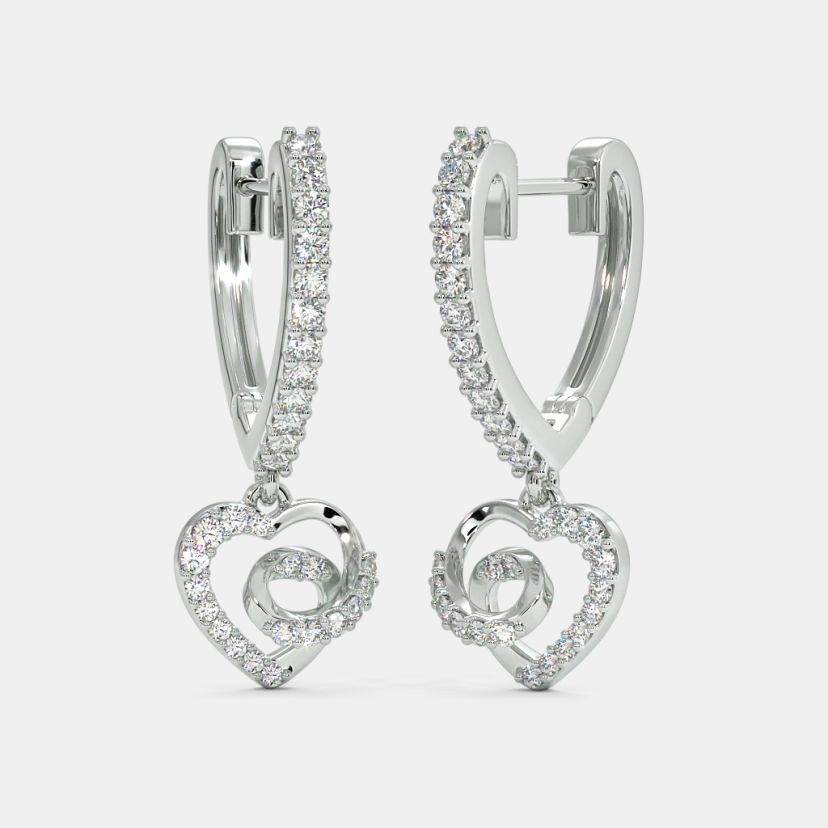 Buy White Gold Hoops Earrings Designs Online