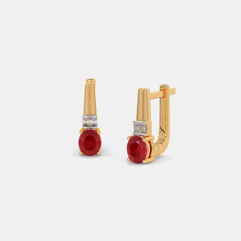 Buy Three Stone Earrings Designs Online India's