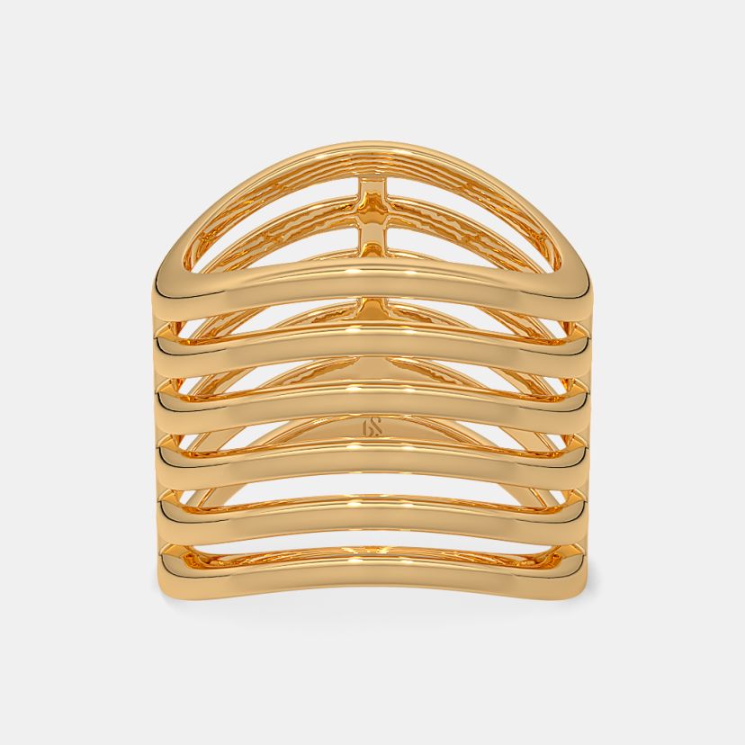 The Golden Strata Chevron Ring - image 6