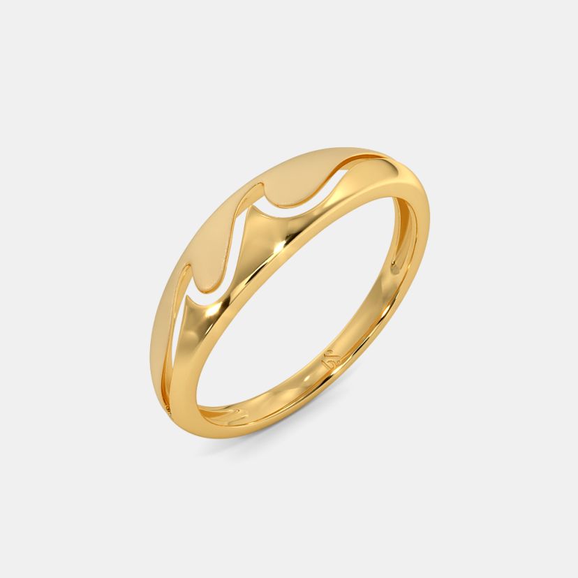 Toniq Gold plated Pastal Stone studded Set of 3 Finger Rings For Women