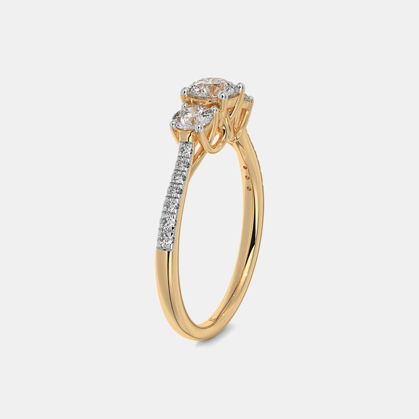 The Joel Three Stone Solitaire Ring - image 9