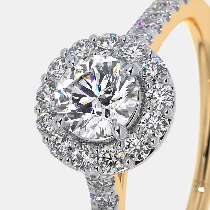 The Adriane Halo Solitaire Ring - image 5