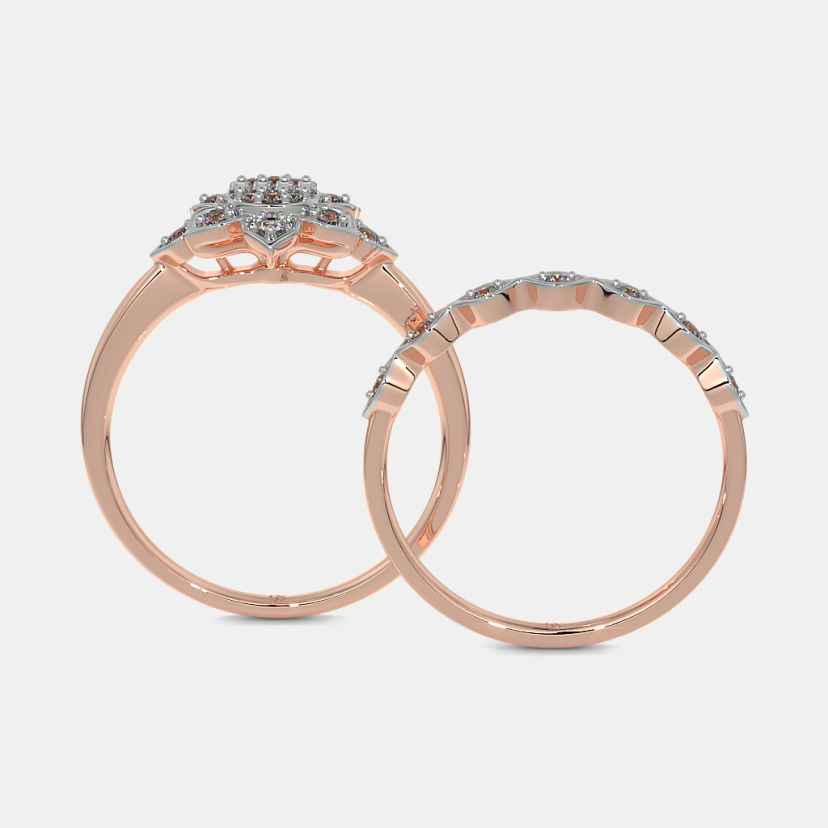 The Whorled Bridal Ring Set - image 9