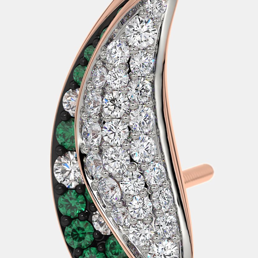 The Whispering Emerald Fold Stud Earrings - image 5