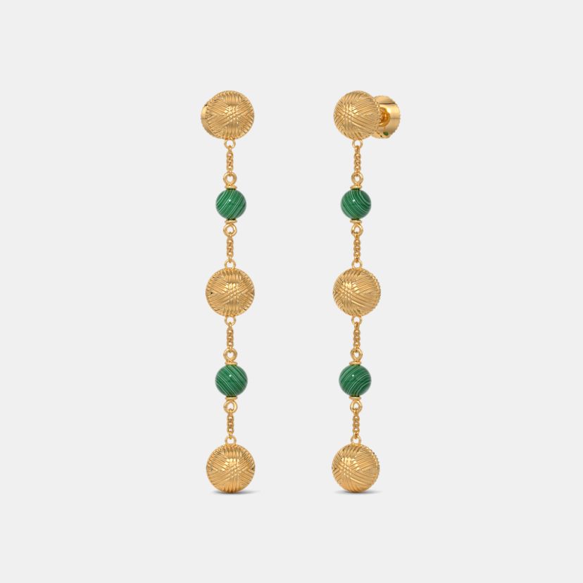 The Malachite Muse Dangler Earrings - image 1
