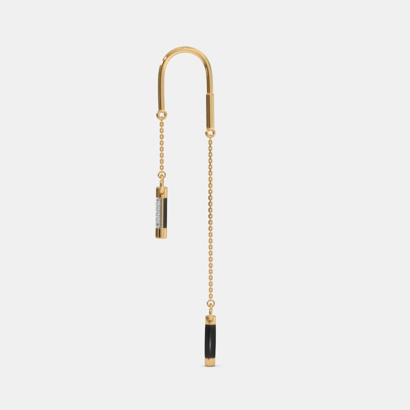 The Pitch Black Sui Dhaga Earrings - image 4