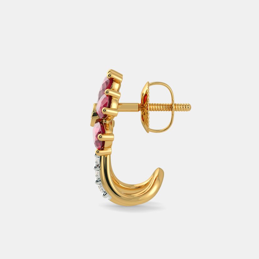 The Anurita Hoop Earrings - Angle View 1