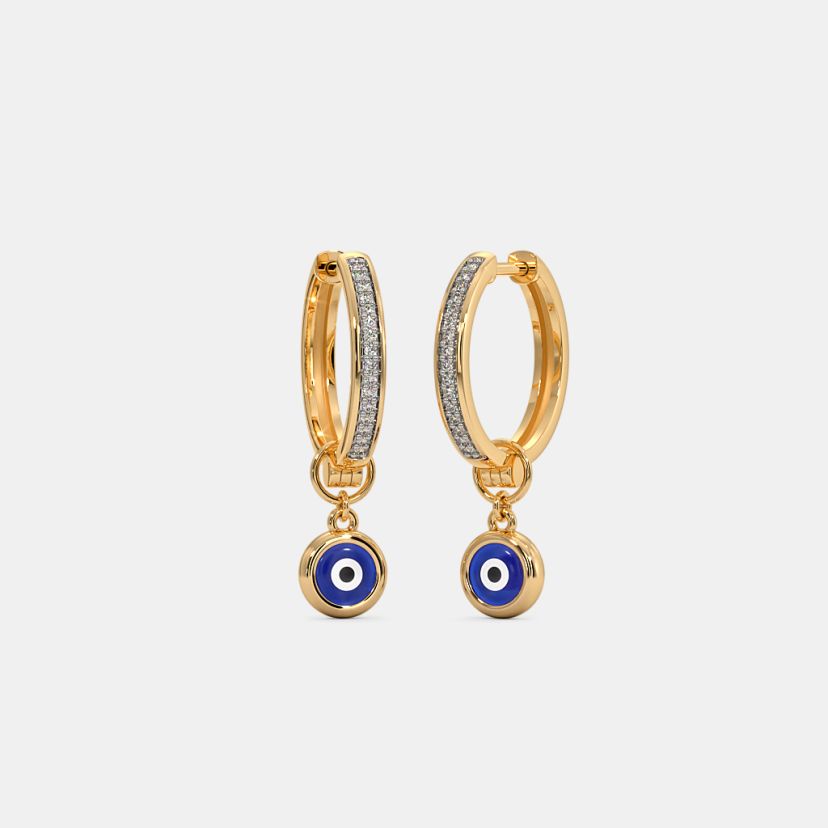 The Presidio Evil Eye Hoop Earrings - image 1